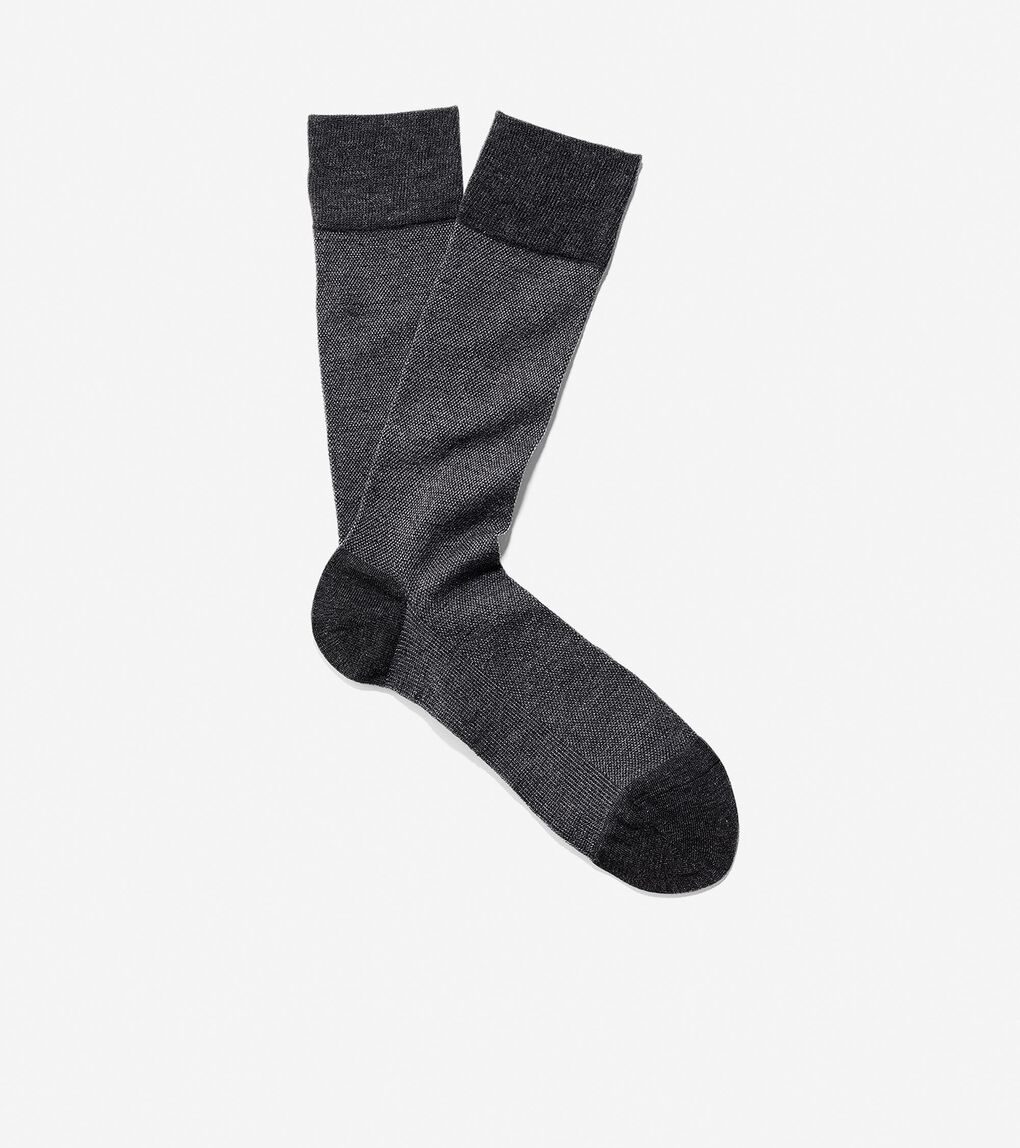 Pique Textured Crew Socks 